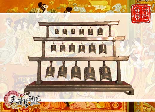 山東客戶(hù)定制17件古編鐘，迎賓編鐘古樂(lè)