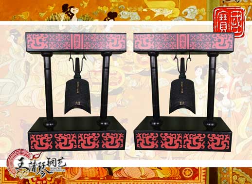 單件編鐘工藝品、外賓禮品、中國(guó)青銅編鐘